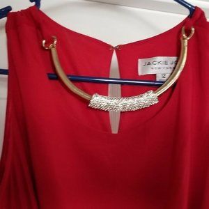 New Jackie Jon NY Red Cocktail Dress‎ Women's 12